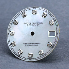 Load image into Gallery viewer, Pearl mother-of-pearl 28.5mm silver diamond dial no luminous