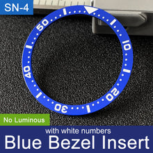 Load image into Gallery viewer, Sloped ceramic bezel insert 38*31.5mm Luminous pip at 12