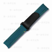 Load image into Gallery viewer, Replacement Rolex Daytona Black Submariner Omega Tudor Black Bay nylon Velcro canvas watch strap 20mm
