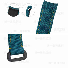 Load image into Gallery viewer, Replacement Rolex Daytona Black Submariner Omega Tudor Black Bay nylon Velcro canvas watch strap 20mm
