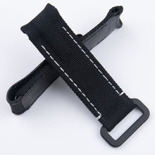Load image into Gallery viewer, Replacement Rolex Daytona Black Submariner Omega Tudor Black Bay nylon Velcro canvas watch strap 20mm

