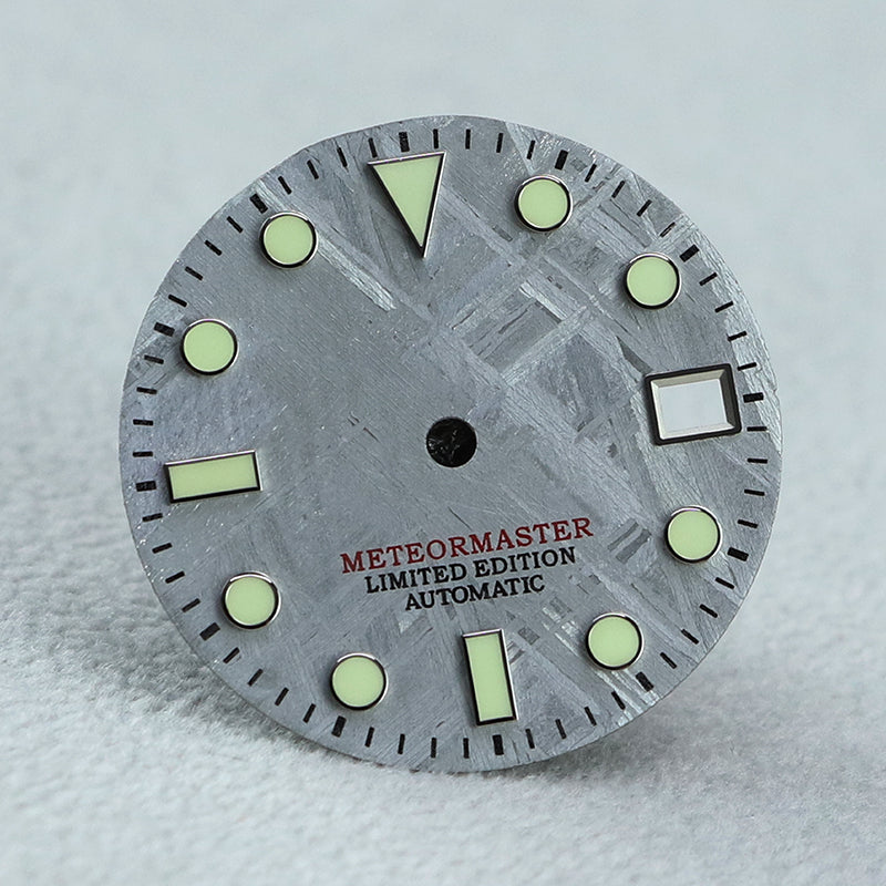 Meteorite dial with Silver / BGW9 Lume