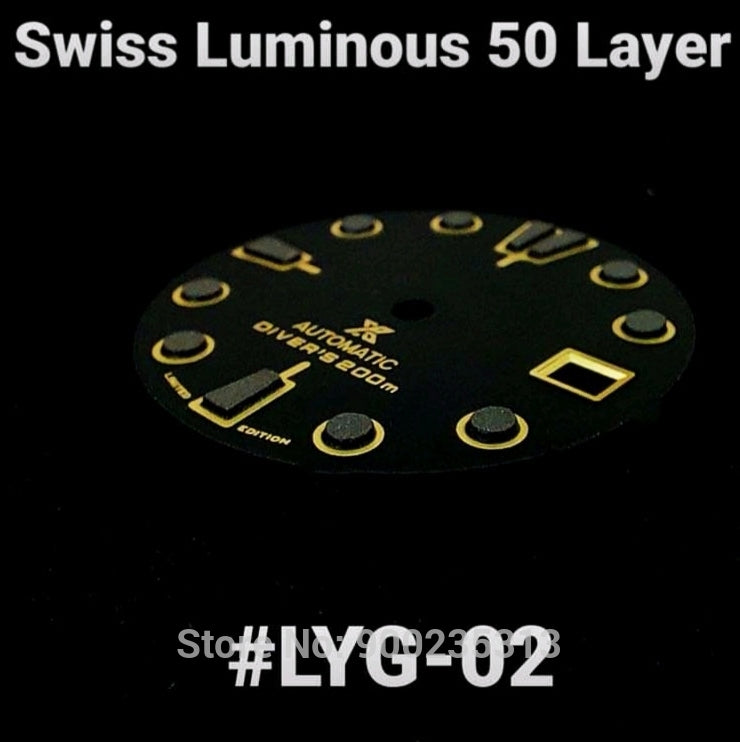 Matte Black Dial for  50 layer Lume