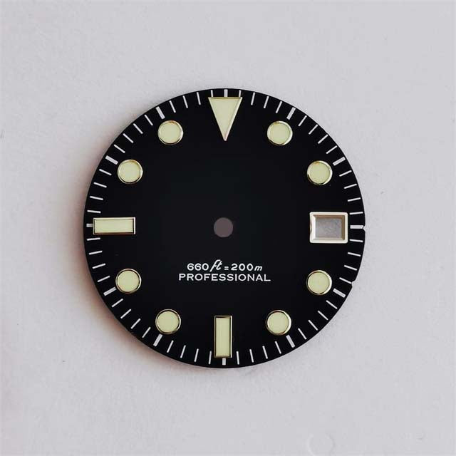 Matte Black Dial for 600m  No date dial skx007 SKX009 NH36