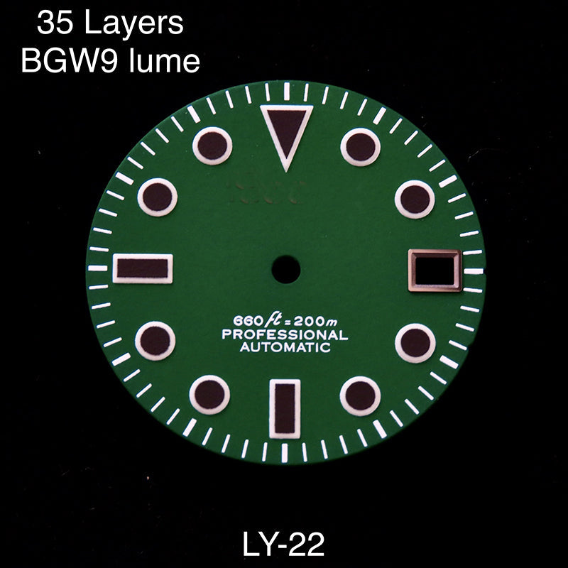 Matte Green Dial 35 Layer Luminous