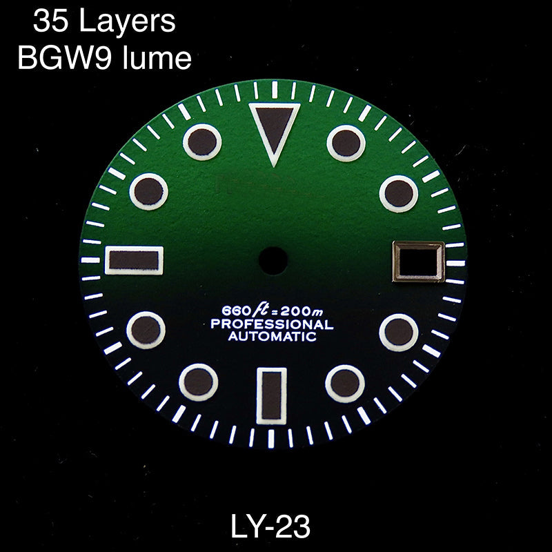 Matte Green Dial 35 Layer Luminous