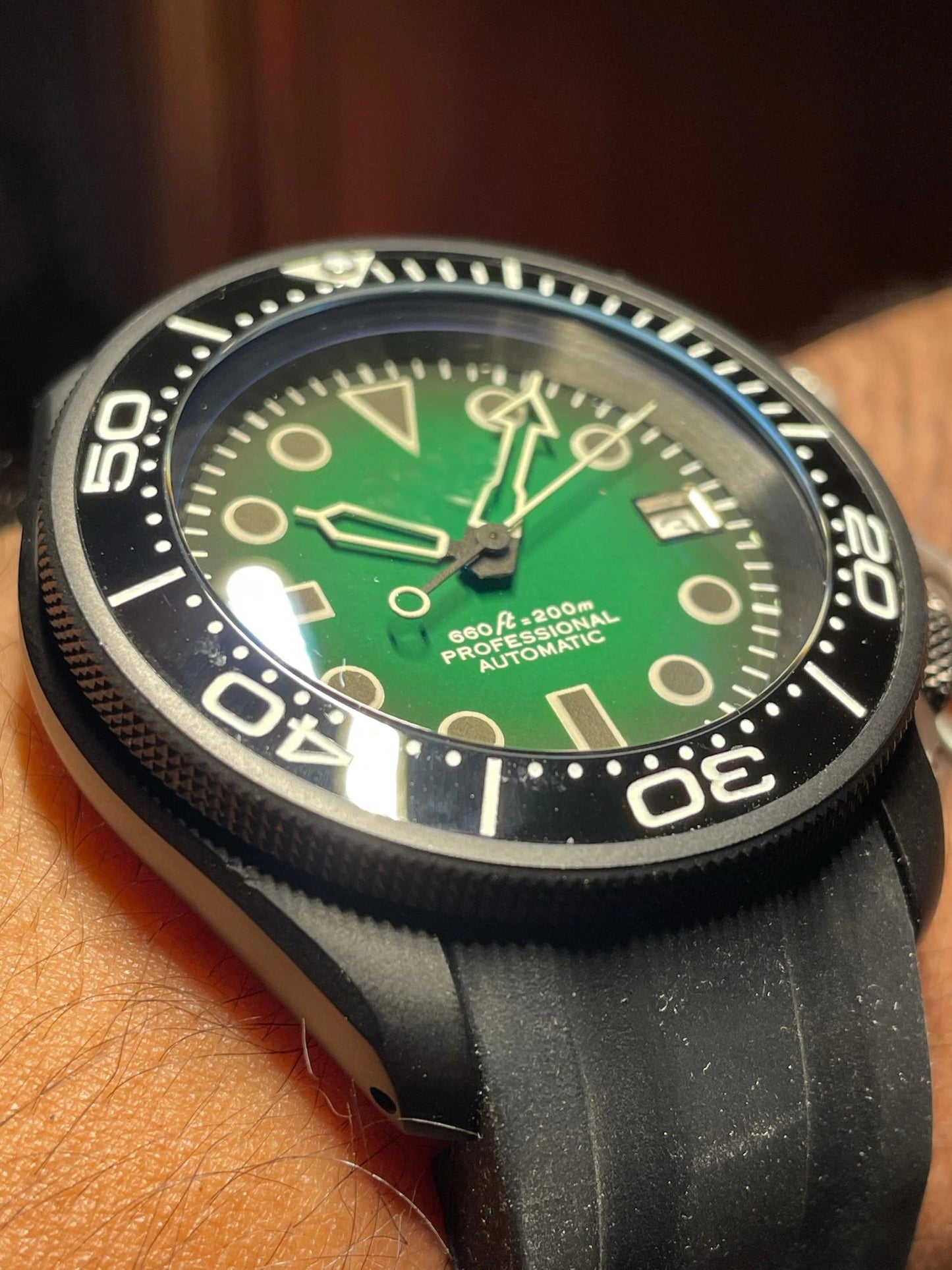 Matte Green Dial 35 Layer Luminous