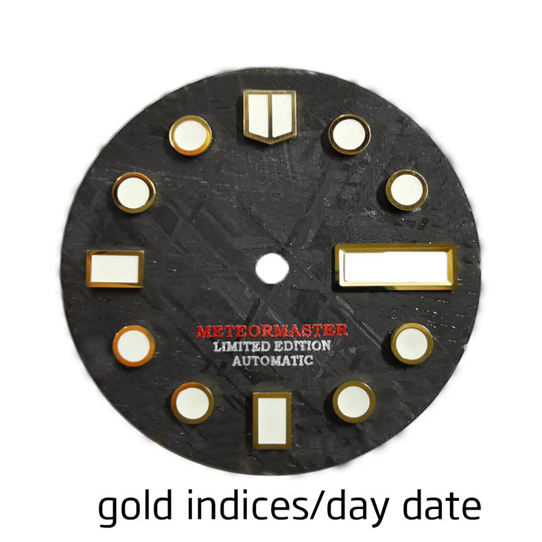 Black Meteorite Dial for nh35 /36